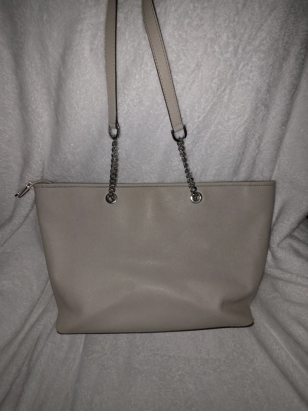 Michael Kors Beige (Taupe) Saffiano Leather Tote Bag